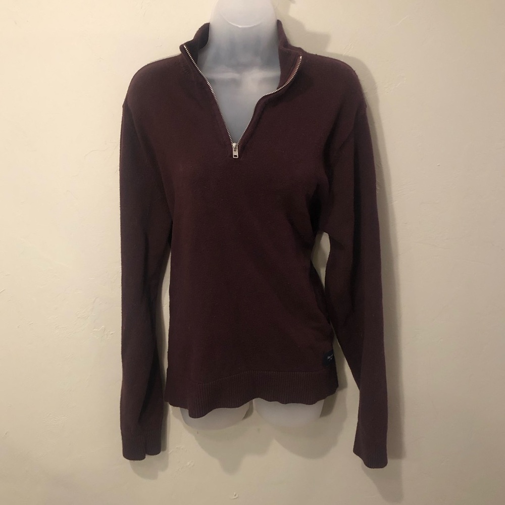Abercrombie & Fitch Cotton Cashmere Blend Quarter Zip Sweater Women's Size XL